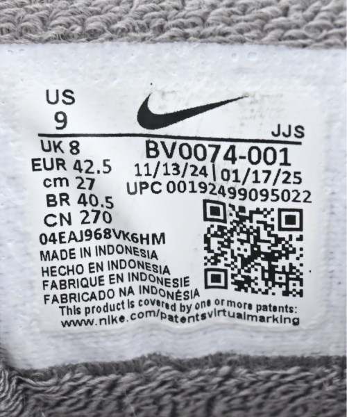 NIKE（ナイキ）スニーカー グレー サイズ:27cm メンズ/2200618415021