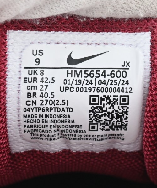 NIKE（ナイキ）スニーカー 赤 サイズ:27cm メンズ/2200618415038