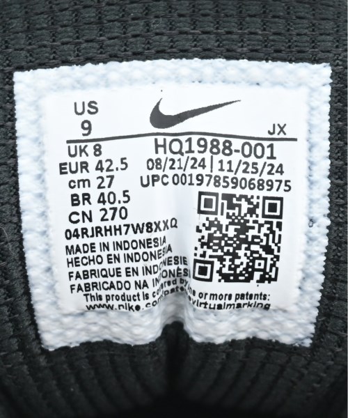 NIKE（ナイキ）スニーカー 黒 サイズ:27cm メンズ/2200618415083
