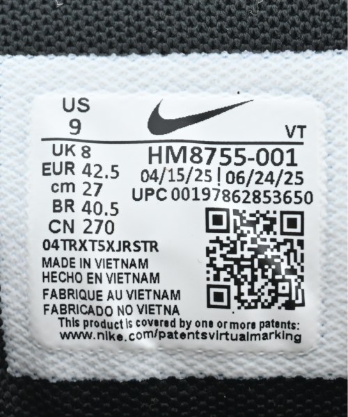 NIKE（ナイキ）スニーカー 黒 サイズ:27cm メンズ/2200620768030