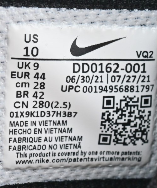 NIKE（ナイキ）スニーカー 黒 サイズ:28cm メンズ/2200621238143