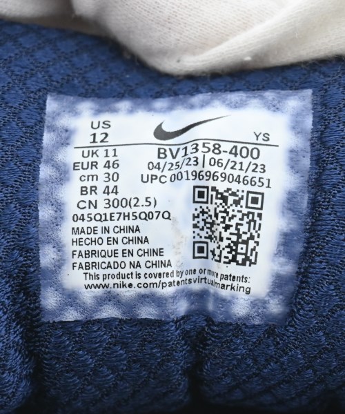NIKE（ナイキ）スニーカー 紺 サイズ:30cm メンズ/2200605228085