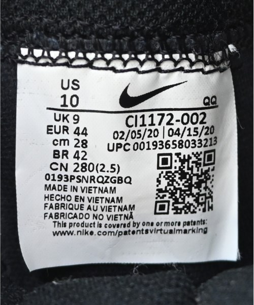 NIKE（ナイキ）スニーカー 黒 サイズ:28cm メンズ/2200666719218