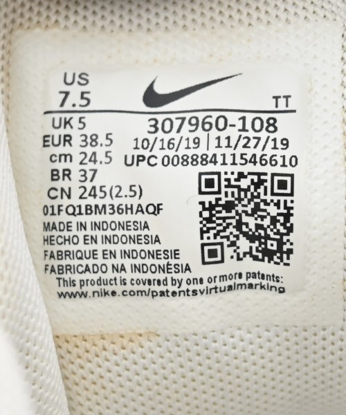 NIKE（ナイキ）スニーカー 白 サイズ:24.5cm レディース/2200680512277