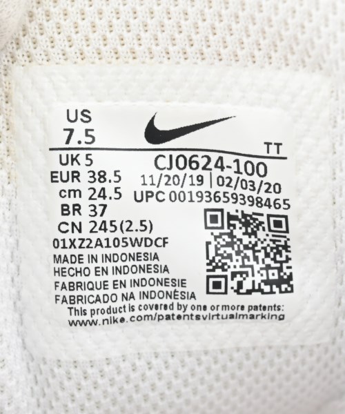 NIKE（ナイキ）スニーカー 紫 サイズ:24.5cm レディース/2200690530063