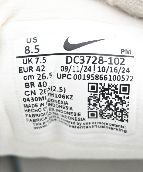 NIKE（ナイキ）スニーカー 白 サイズ:26.5cm メンズ/2200695415020