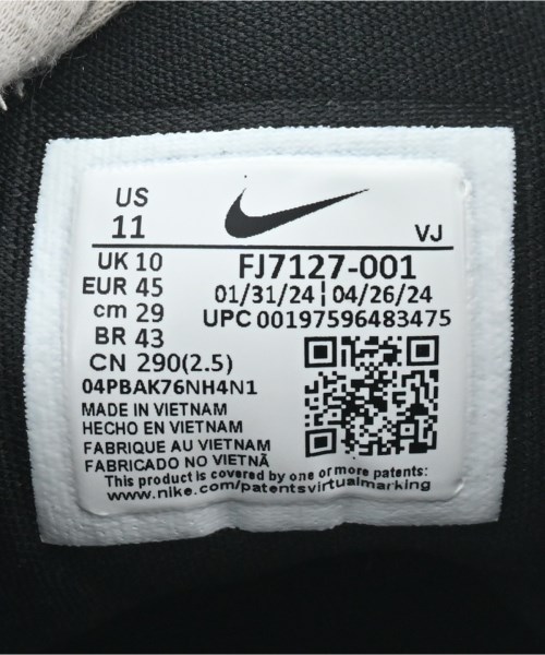 NIKE（ナイキ）スニーカー 黒 サイズ:29cm メンズ/2200699034012