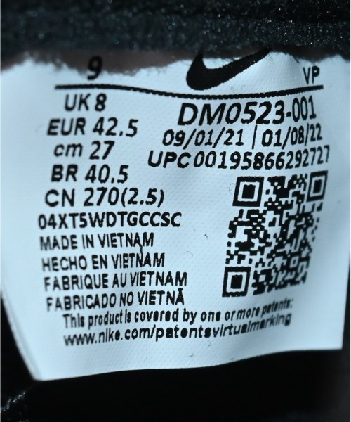 NIKE（ナイキ）スニーカー 黒 サイズ:27cm メンズ/2200653546049