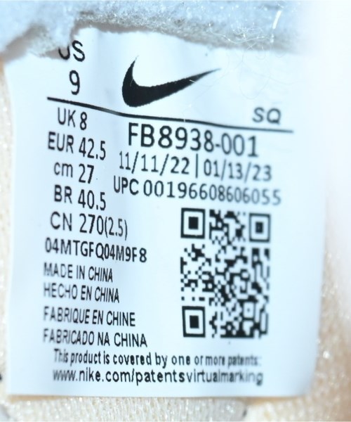 NIKE（ナイキ）スニーカー グレー サイズ:27cm メンズ/2200653546063