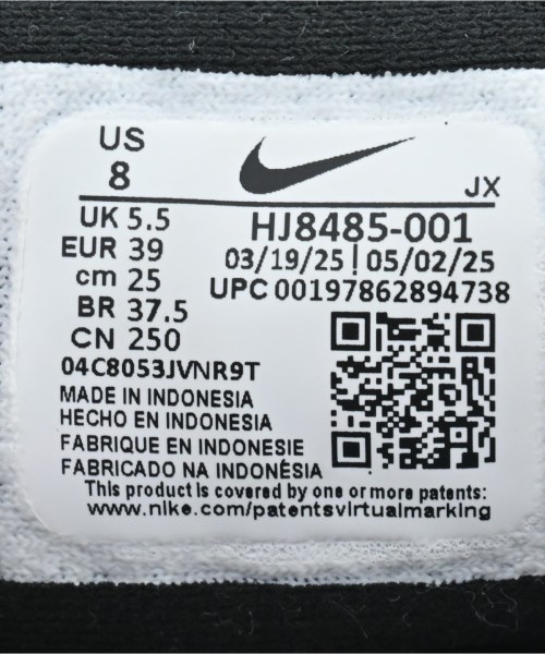 NIKE（ナイキ）スニーカー 黒 サイズ:25cm レディース/2200649349043