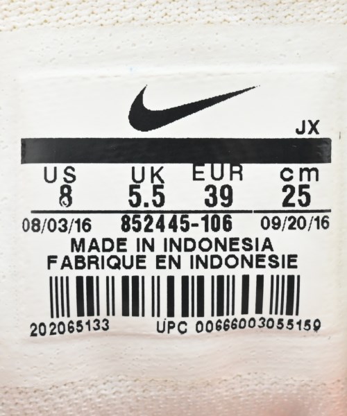 NIKE（ナイキ）スニーカー 白 サイズ:25cm レディース/2200655350064