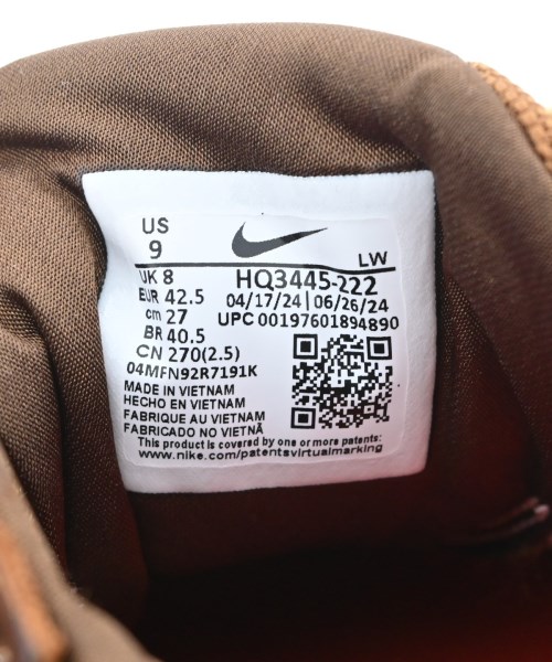 NIKE（ナイキ）スニーカー 茶 サイズ:27cm メンズ/2200658419188