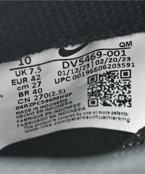 NIKE（ナイキ）スニーカー 黒 サイズ:27cm メンズ/2200655030461