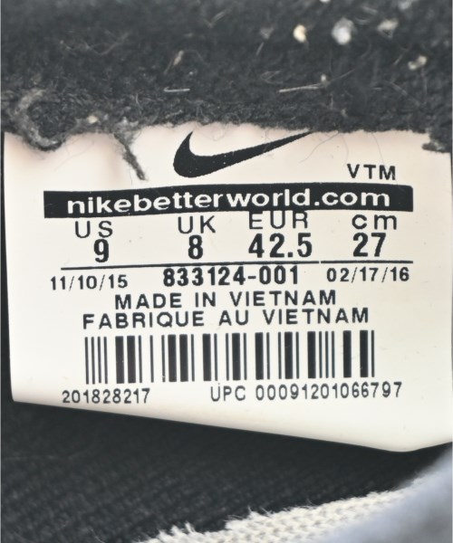 NIKE（ナイキ）スニーカー 黒 サイズ:27cm メンズ/2200712714020