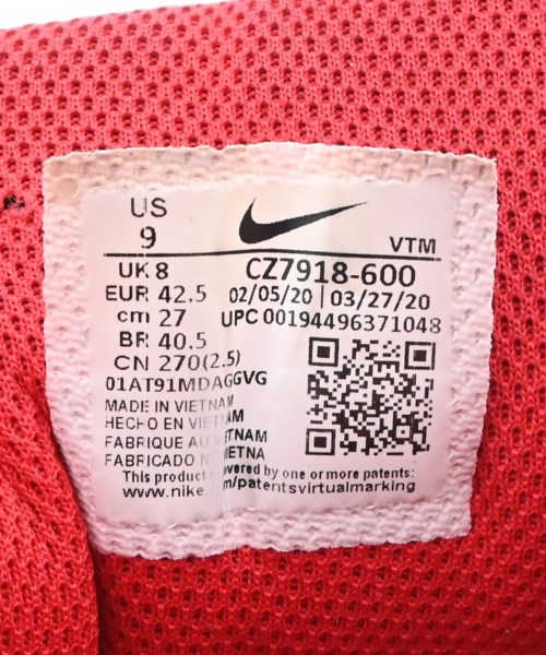 NIKE（ナイキ）スニーカー 赤 サイズ:27cm メンズ/2200713332025