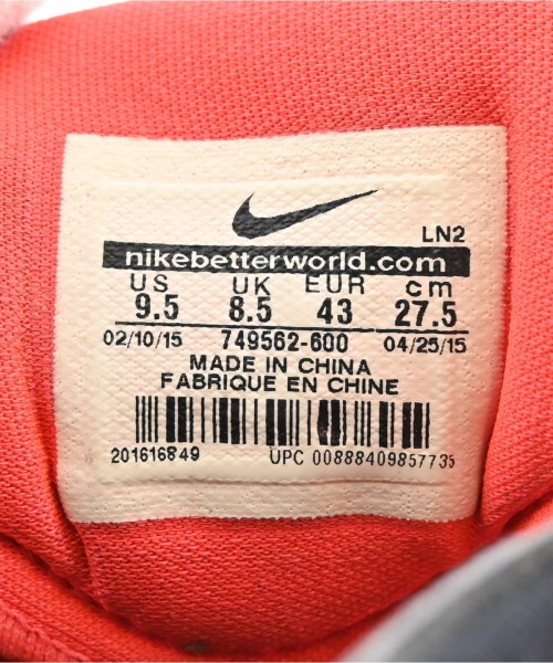 NIKE（ナイキ）スニーカー 赤 サイズ:27.5cm メンズ/2200710477132