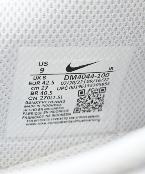 NIKE（ナイキ）スニーカー 白 サイズ:27cm メンズ/2200713777055