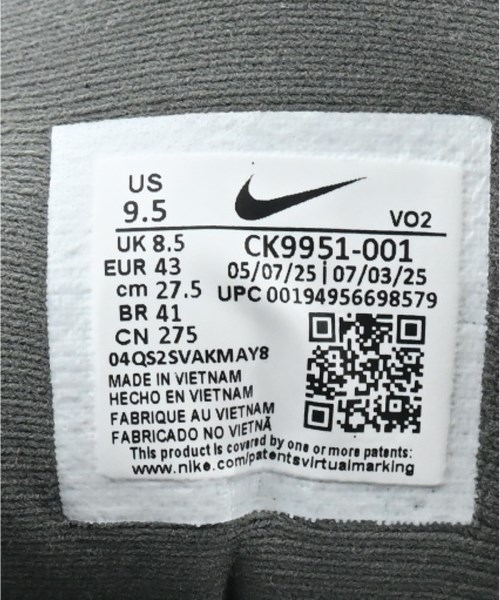 NIKE（ナイキ）スニーカー 黒 サイズ:27.5cm メンズ/2200646454047