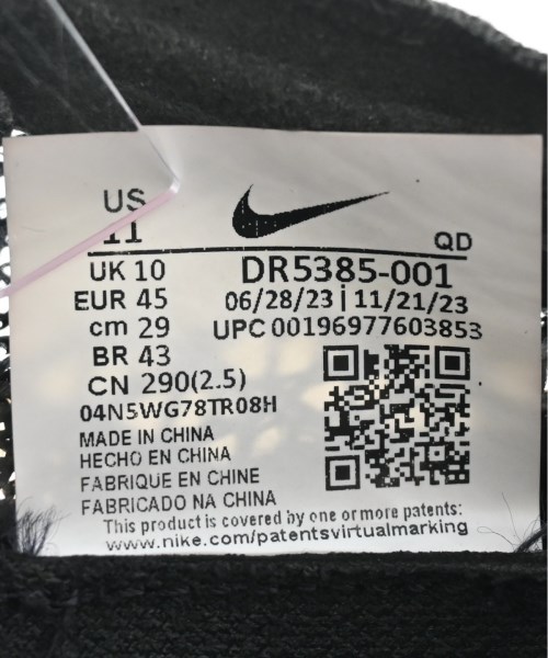 NIKE（ナイキ）スニーカー 黒 サイズ:29cm メンズ/2200647789186