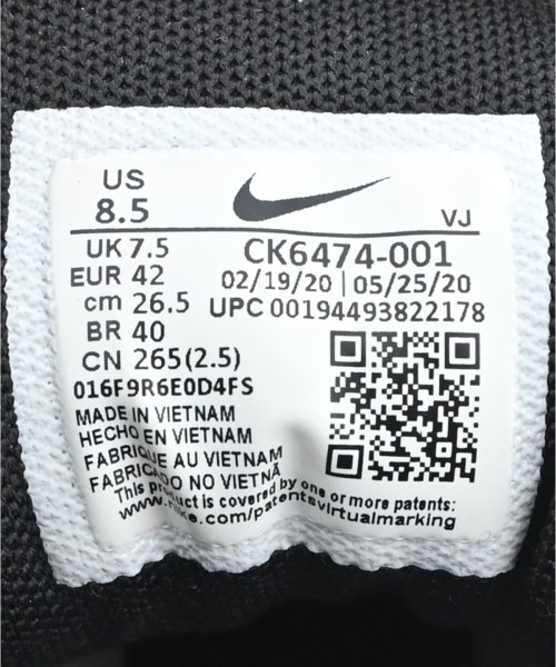 NIKE（ナイキ）スニーカー 黒 サイズ:26.5cm メンズ/2200647672075