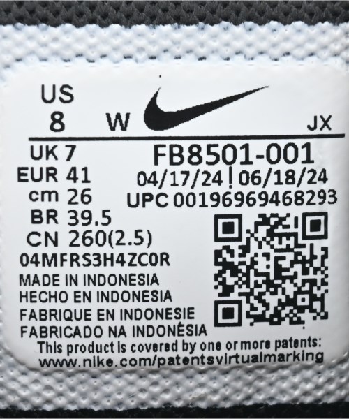 NIKE（ナイキ）スニーカー 黒 サイズ:26cm メンズ/2200643527133