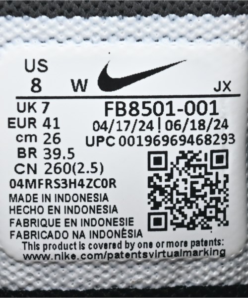 NIKE（ナイキ）スニーカー 黒 サイズ:26cm メンズ/2200643527171