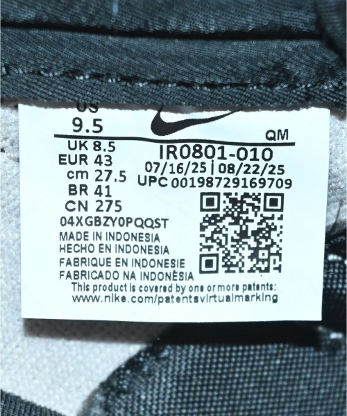 NIKE（ナイキ）スニーカー 黒 サイズ:27.5cm メンズ/2200702272035