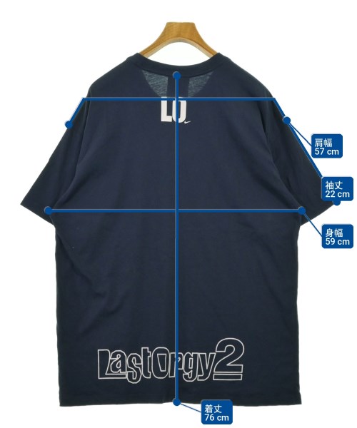 に*ょ様 LAST ORGY 2 ワッペン LAST ORGY 2（ラストオージーツー）Tシャツ・カットソー 紺 サイズ:XL