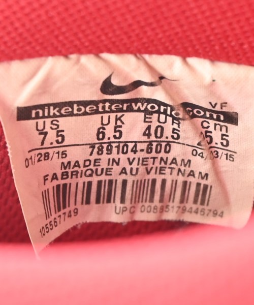 NIKE（ナイキ）スニーカー 赤 サイズ:25.5cm メンズ/2200701912062
