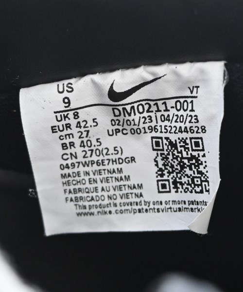 NIKE（ナイキ）スニーカー 黒 サイズ:US9(27cm位) メンズ/2200705605052
