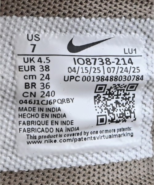 NIKE（ナイキ）スニーカー グレー サイズ:24cm レディース/2200709986010