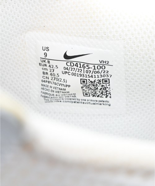 NIKE（ナイキ）スニーカー 白 サイズ:27cm メンズ/2200707956121