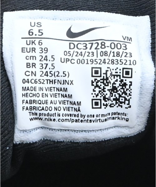 NIKE（ナイキ）スニーカー 黒 サイズ:24.5cm レディース/2200664275136