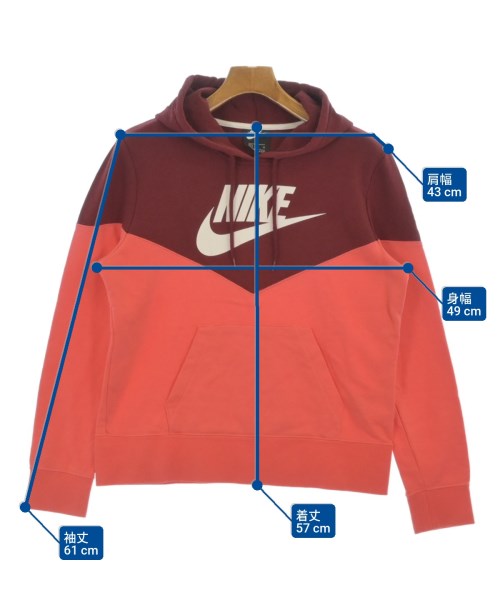 NIKE（ナイキ）パーカー 赤 サイズ:XL レディース/2200661267042