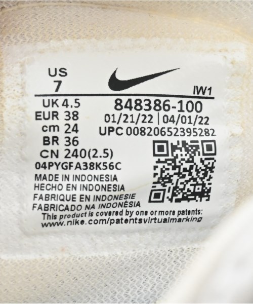 NIKE（ナイキ）サンダル 白 サイズ:24cm レディース/2200663183029