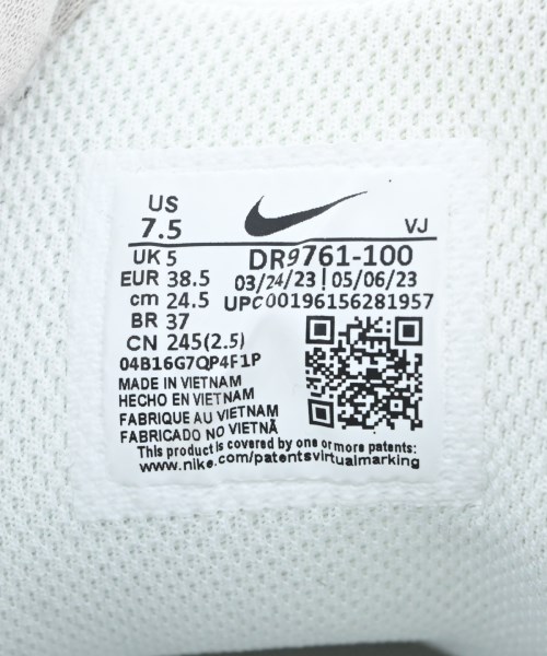 NIKE（ナイキ）スニーカー 白 サイズ:24.5cm レディース/2200661551240