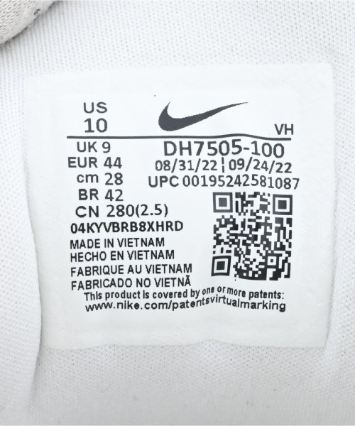 NIKE（ナイキ）スニーカー 白 サイズ:28cm メンズ/2200664467029