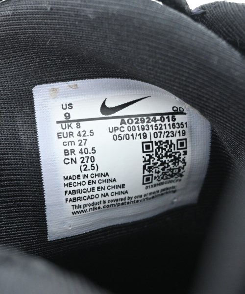 NIKE（ナイキ）スニーカー 黒 サイズ:27cm メンズ/2200667950139
