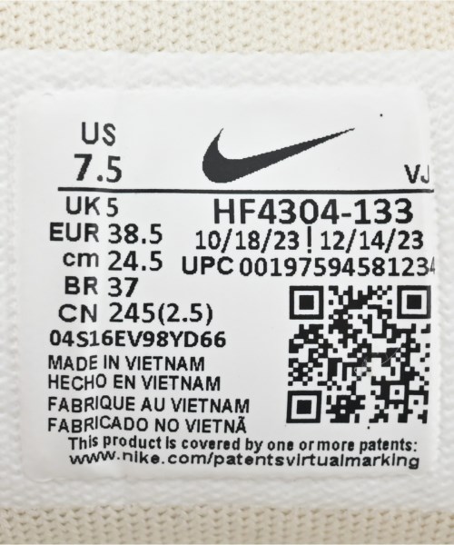 NIKE（ナイキ）スニーカー 白 サイズ:24.5cm レディース/2200668959117