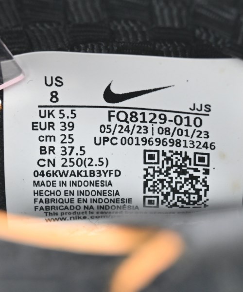 NIKE（ナイキ）スニーカー 黒 サイズ:25cm メンズ/2200670300082