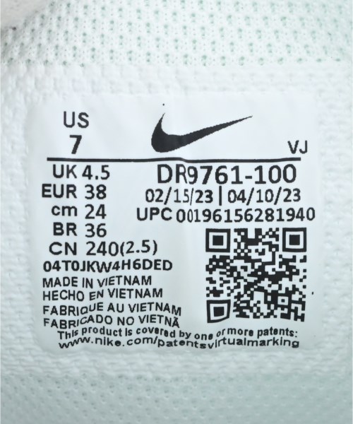 NIKE（ナイキ）スニーカー 白 サイズ:24cm レディース/2200672403026