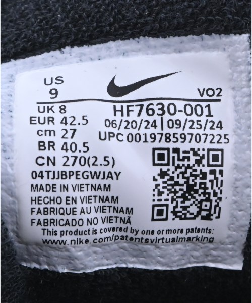 NIKE（ナイキ）スニーカー 黒 サイズ:27cm メンズ/2200734020048