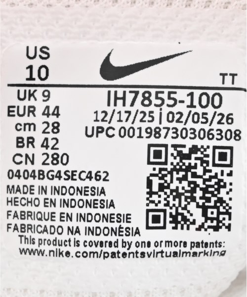 NIKE（ナイキ）スニーカー 白 サイズ:28cm メンズ/2200734250032