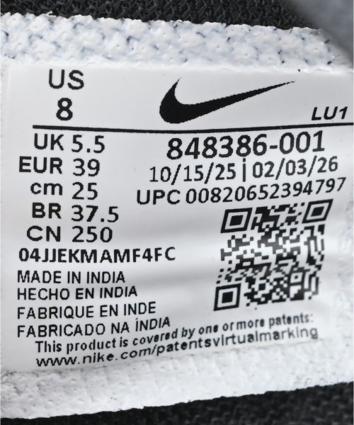 NIKE（ナイキ）スニーカー 黒 サイズ:25cm レディース/2200715620038