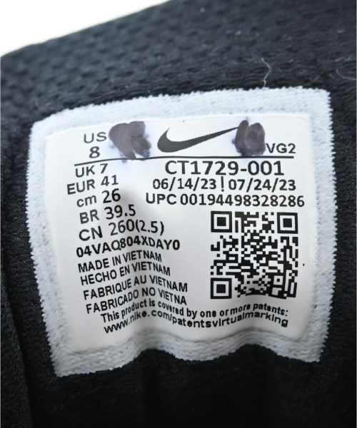 NIKE（ナイキ）スニーカー 黒 サイズ:26cm メンズ/2200723469032