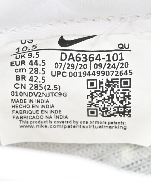 NIKE（ナイキ）スニーカー 白 サイズ:28.5cm メンズ/2200726213182