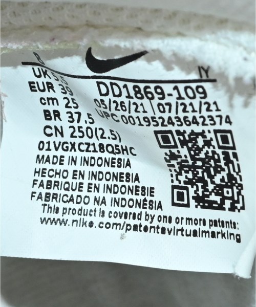 NIKE（ナイキ）スニーカー 白 サイズ:25cm レディース/2200726811029