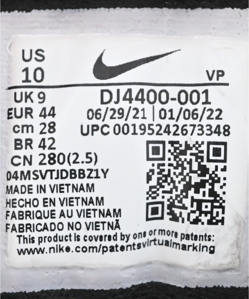NIKE（ナイキ）スニーカー 黒 サイズ:28cm メンズ/2200723243106