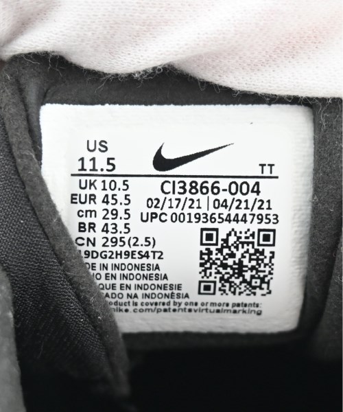 NIKE（ナイキ）スニーカー 黒 サイズ:29.5cm メンズ/2200679673781