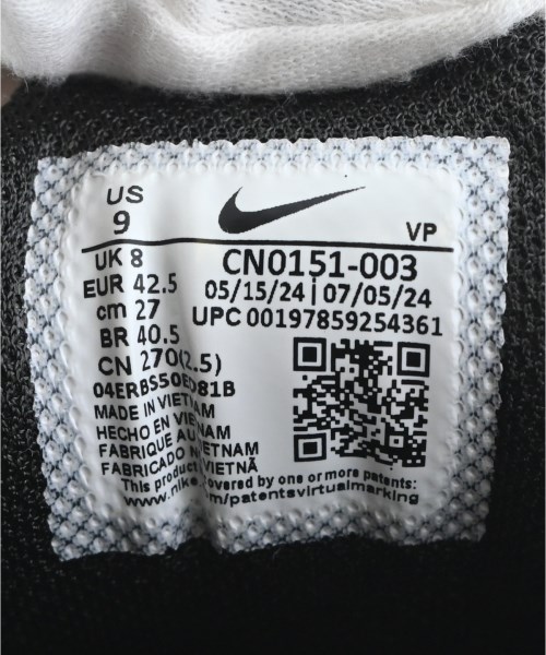 NIKE（ナイキ）スニーカー 黒 サイズ:27cm メンズ/2200684296029